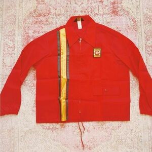 Swingster, Men’s Red Jacket with Striped Detail